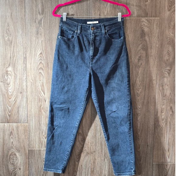 Levi's High Waisted Taper Jeans Womens 28 Blue Denim Mom Jeans Vintage Style - Picture 1 of 16